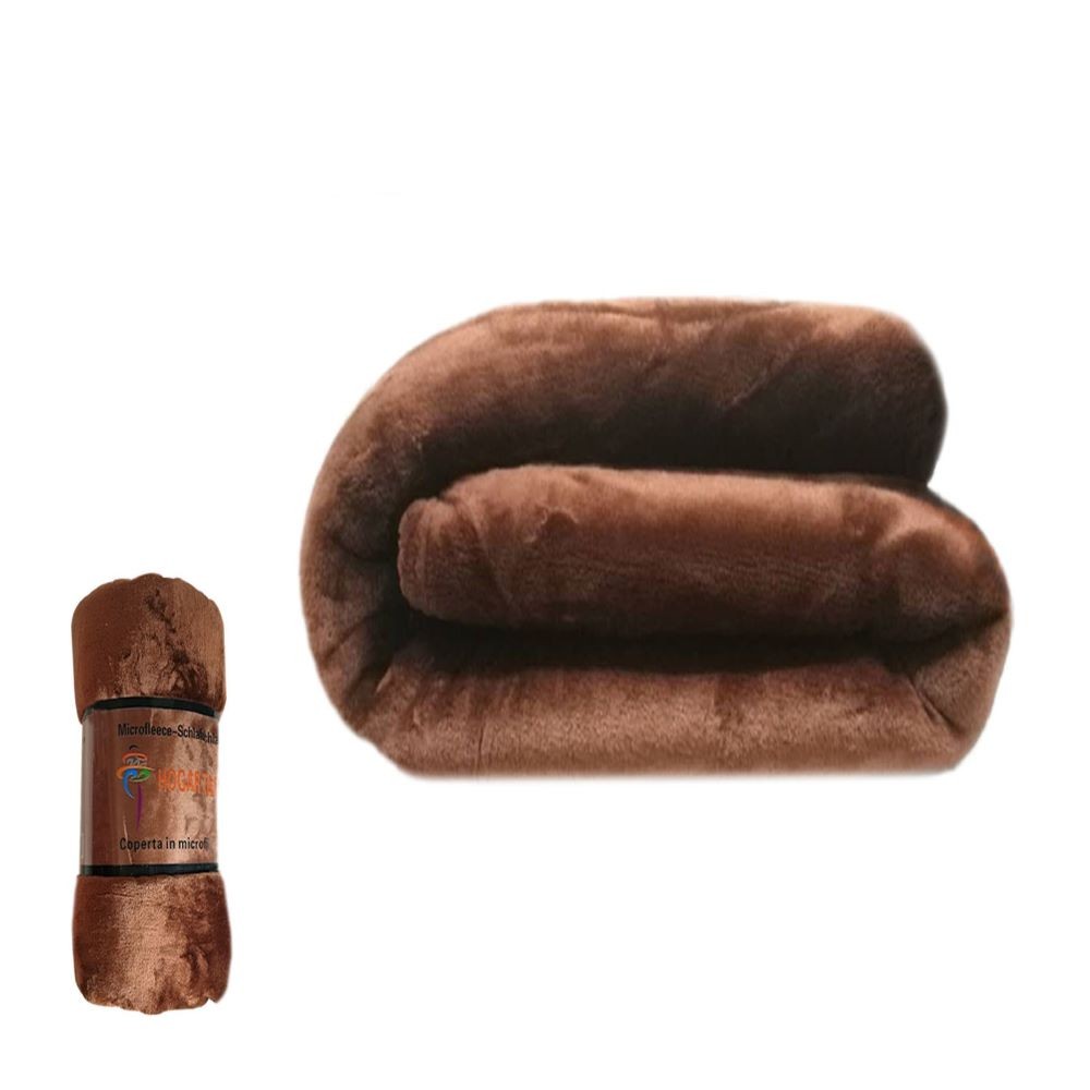 BROWN BLANKET 220X240CM