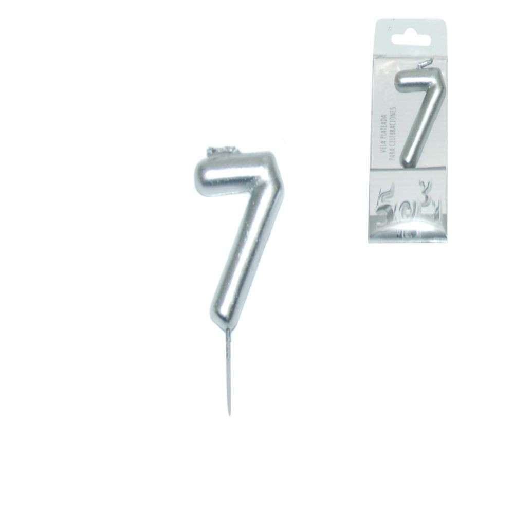 SILVER CANDLE NUMBER - 7