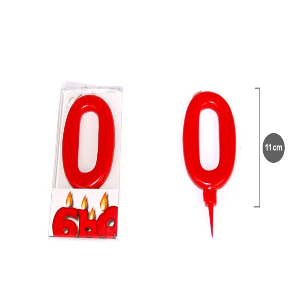 RED CANDLE 11 CM- 0