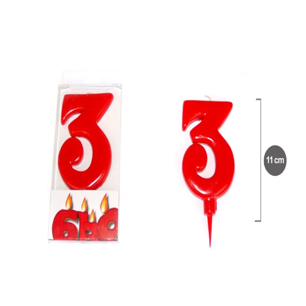 RED CANDLE 11 CM- 3