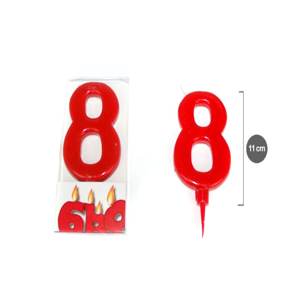 RED CANDLE 11 CM- 8