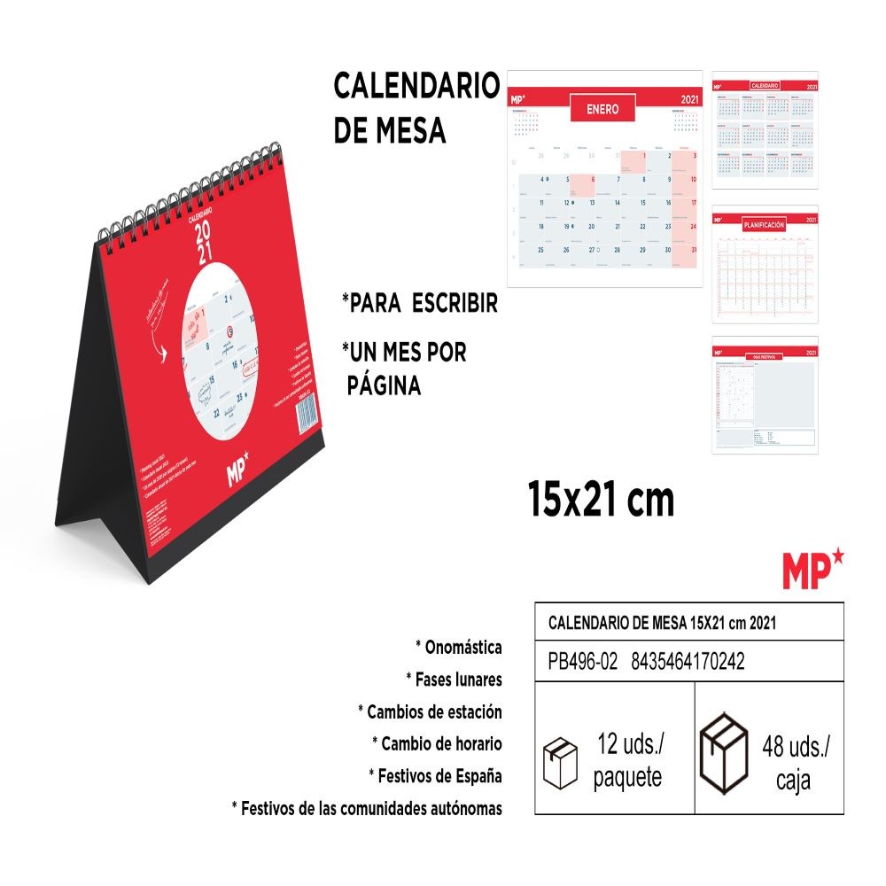 CALENDARIO DE MESA 15X21 CM