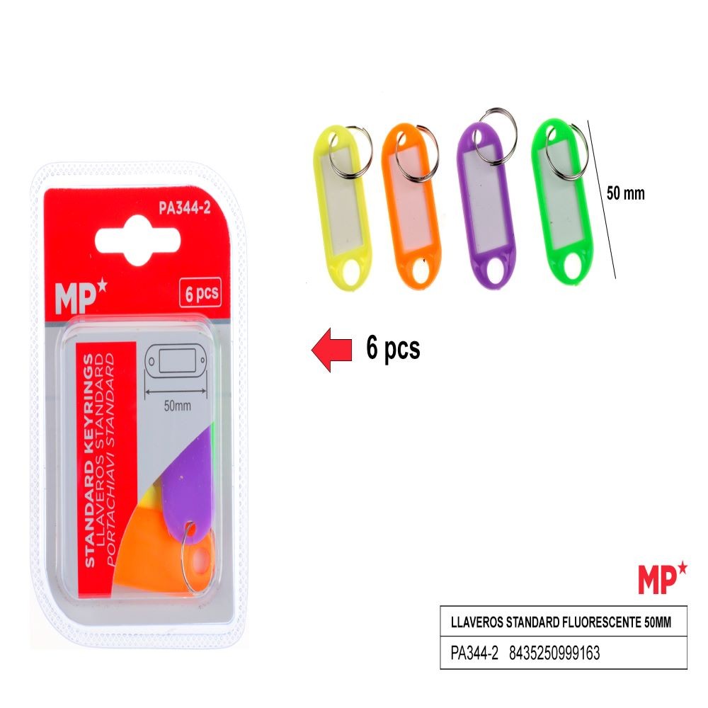 LLAVEROS FLUORESCENTES 50MM