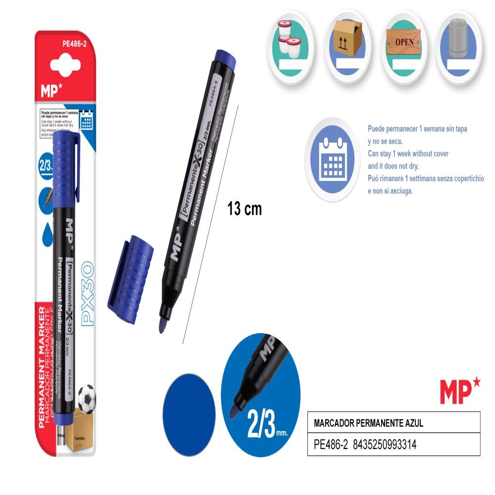 PERMANENT BLUE MARKER