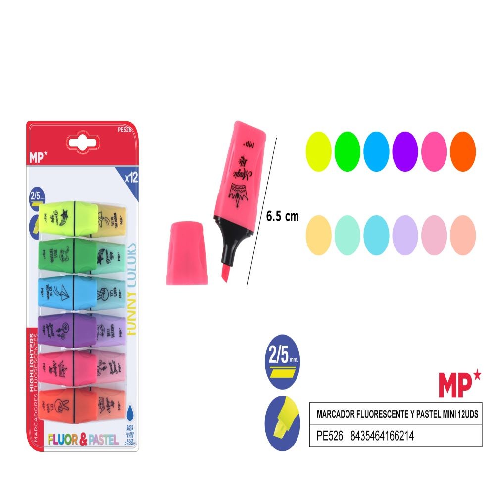 S12 MARCADOR FLUO/PASTEL