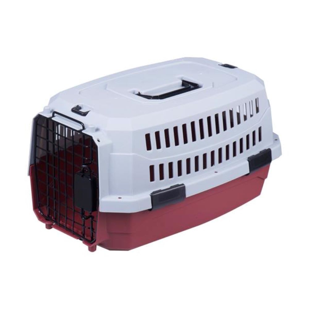 GRAY / RED pet carrier S