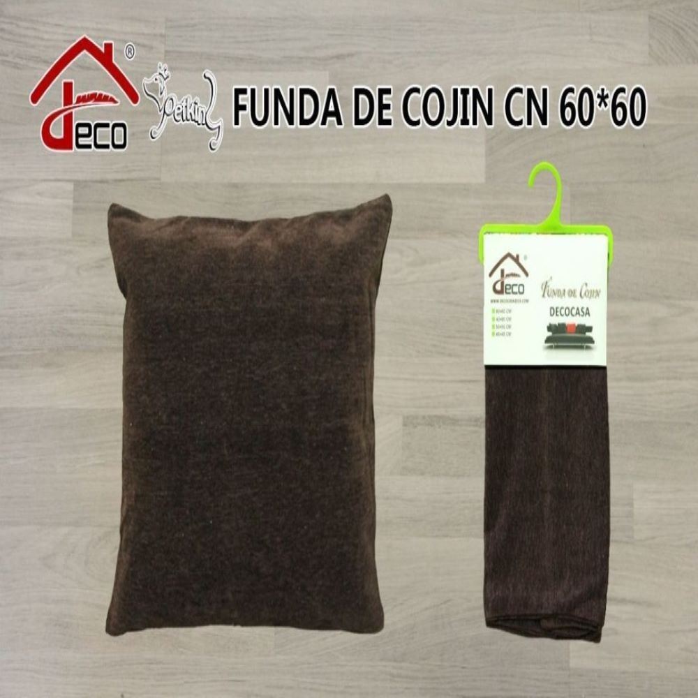 FUNDA COJÍN-MARRÓN 60X60