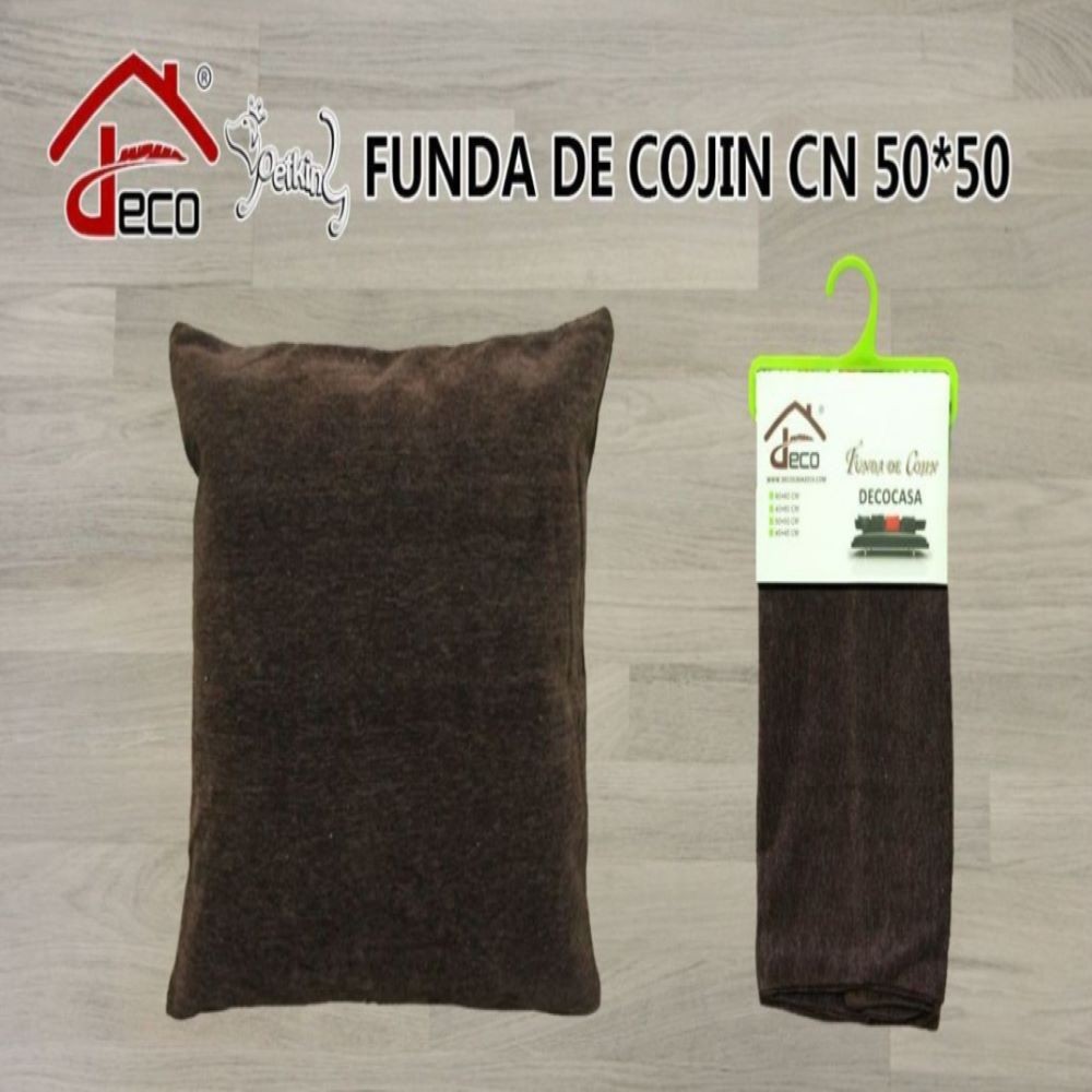 FUNDA COJÍN-MARRÓN 50X50