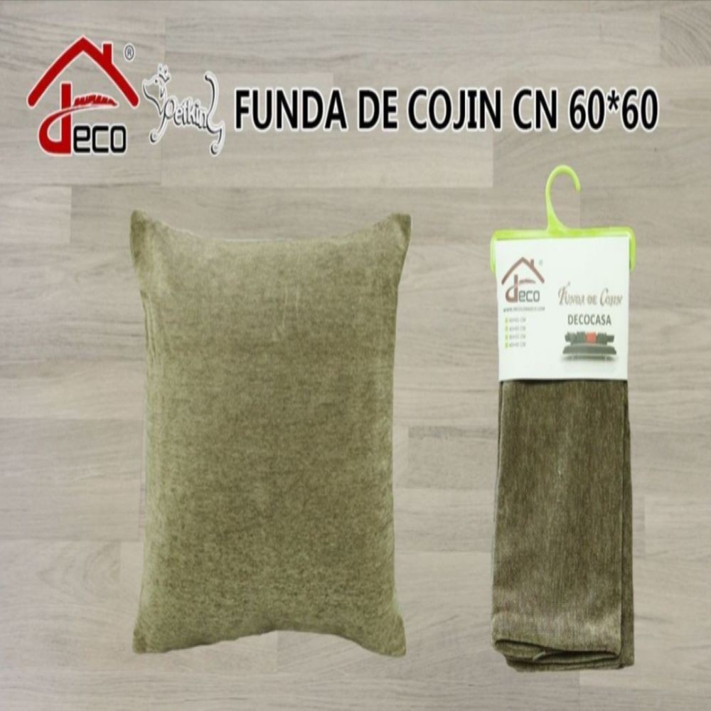FUNDA COJÍN-MARRÓN CLARO 60X60