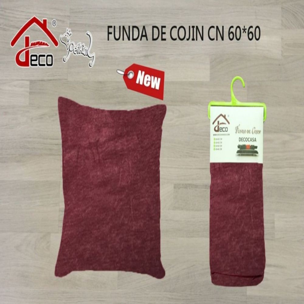 CUSHION COVER-  WINE RED 60X60