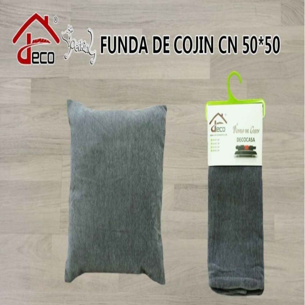 FUNDA COJÍN-GRIS 50X50