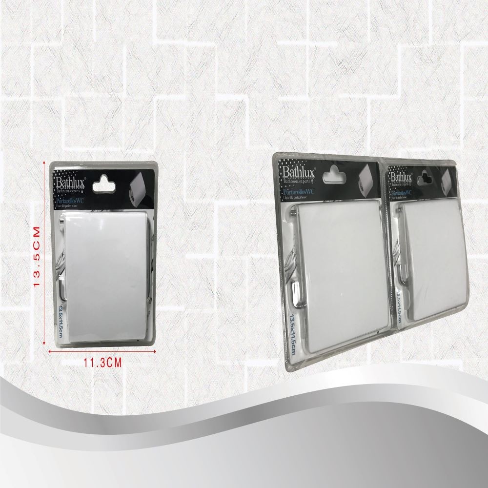 PORTARROLLOS WC BLANCO