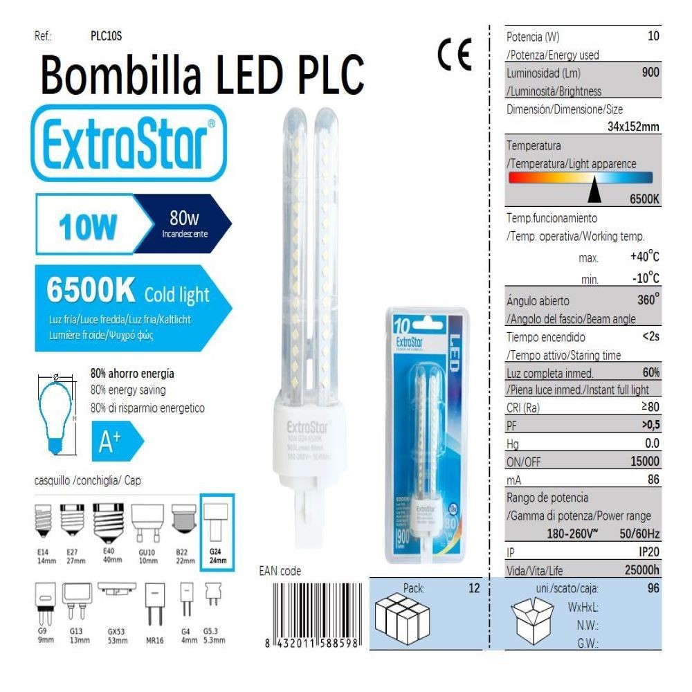 BOMBILLA LED PLC 10W