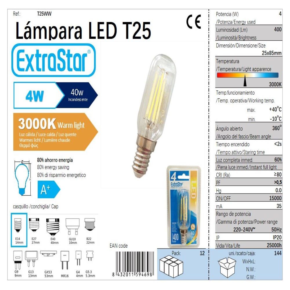 T25 4W LED LAMP