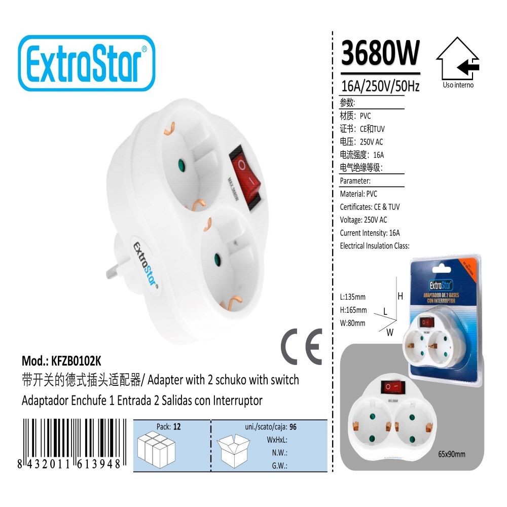 ADAPTADOR LADRÓN 2B