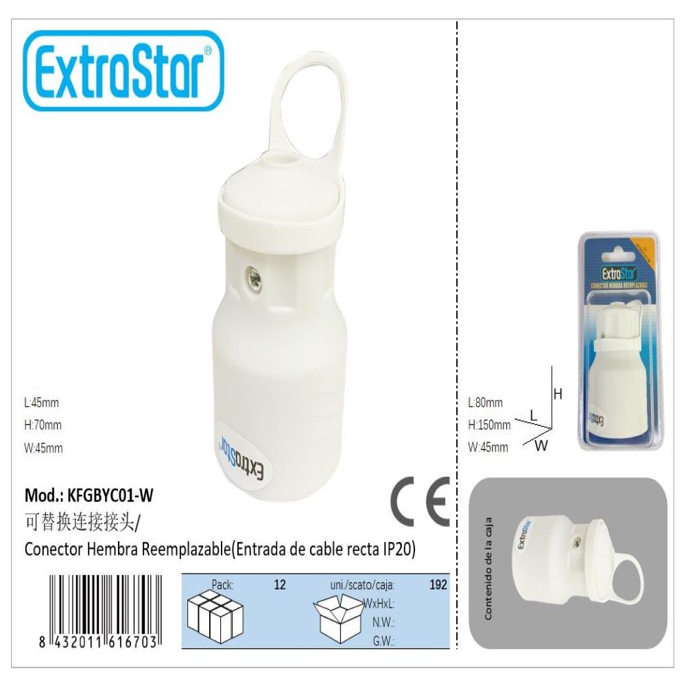 CONECTOR HEMBRA REEMPLAZABLE