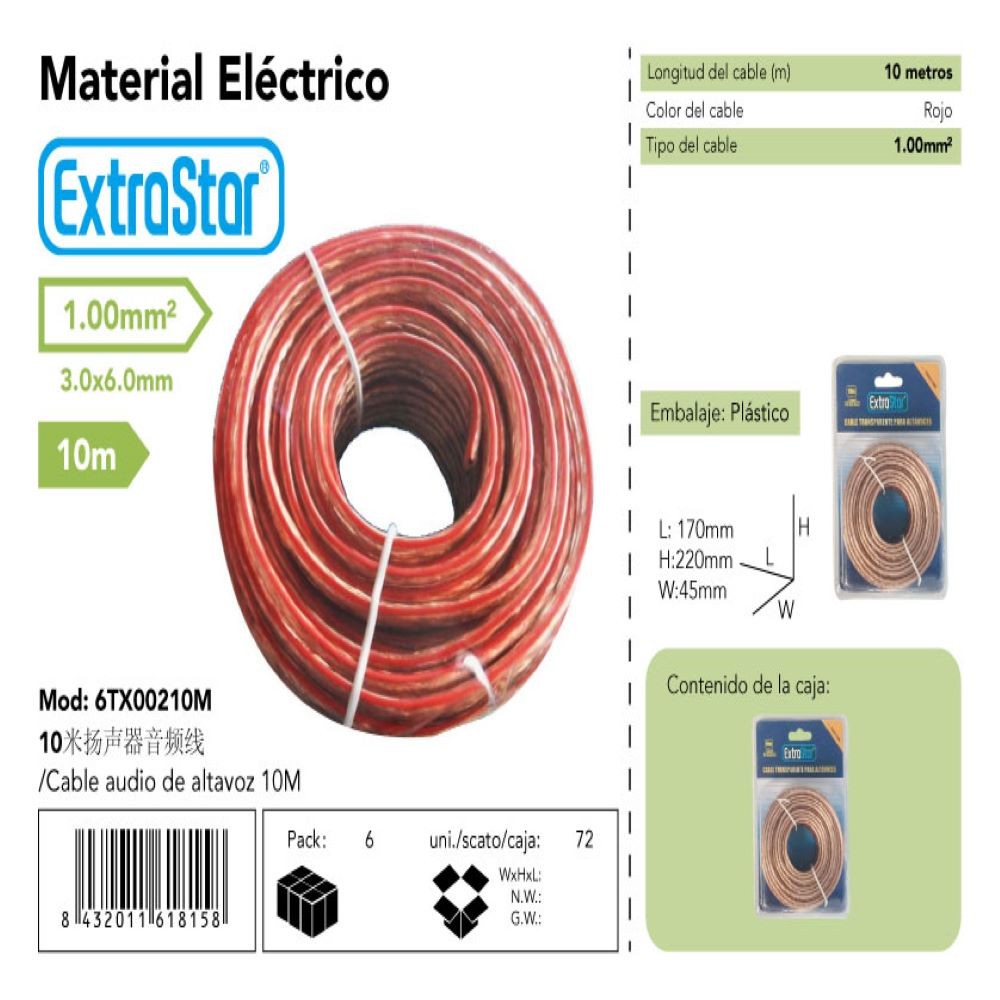 AUDIO SPEAKER CABLE 10M