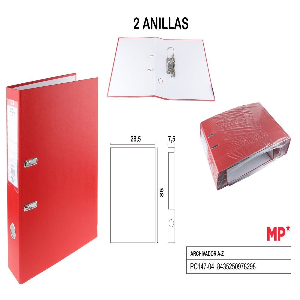 ARCHIVADOR A-Z ROJO