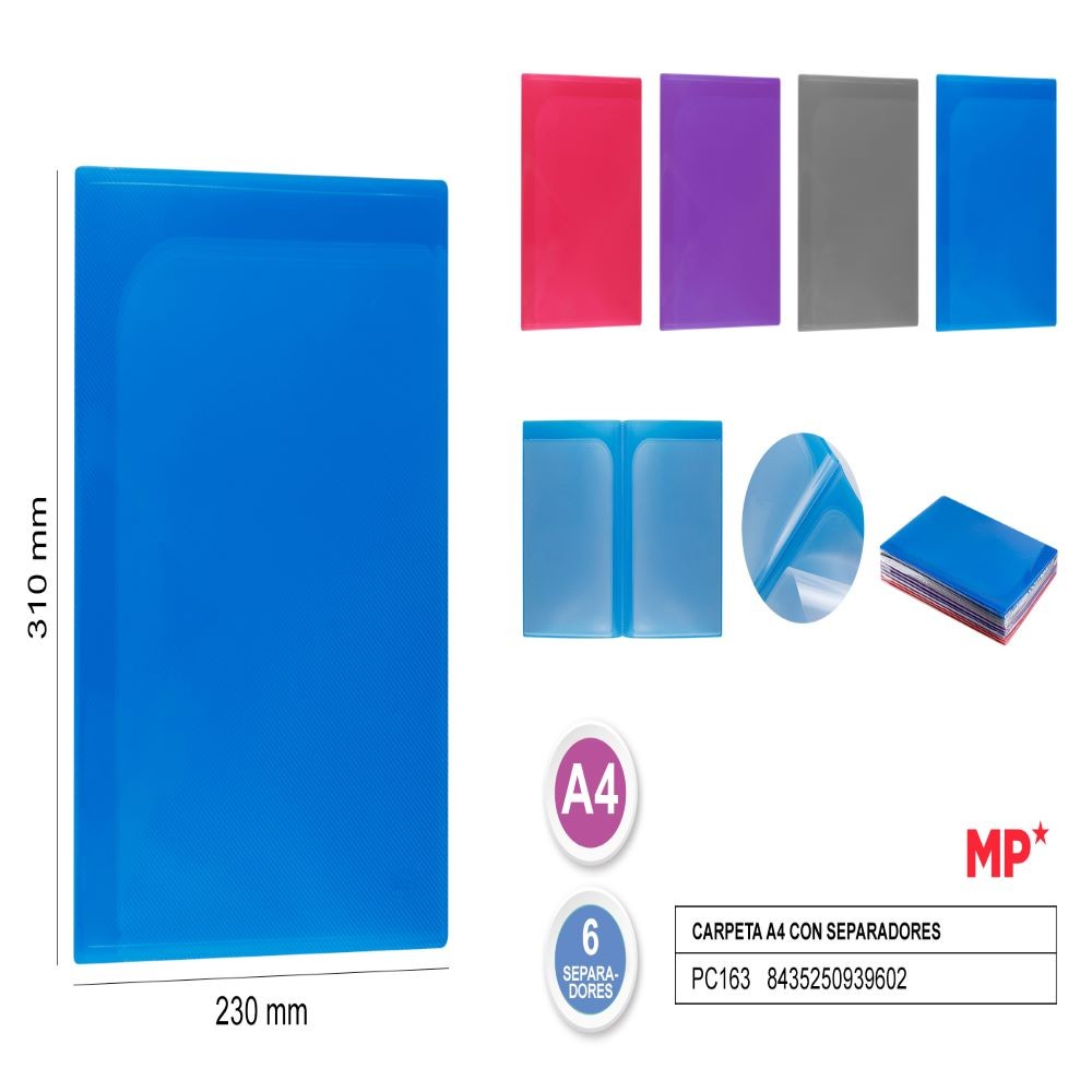 FOLDER WITH SEPARATORS / BLUE