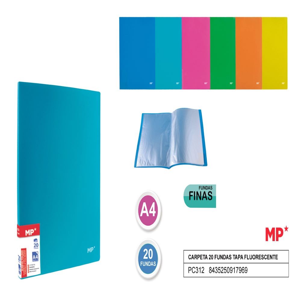 FOLDER 20 FLUOR BLUE COVERS