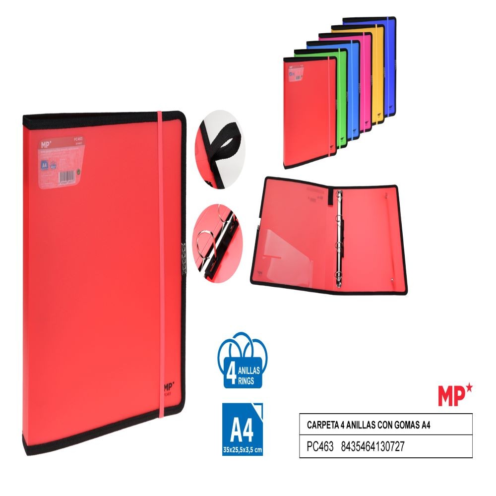 FOLDER 4 RINGS WITH PINK...