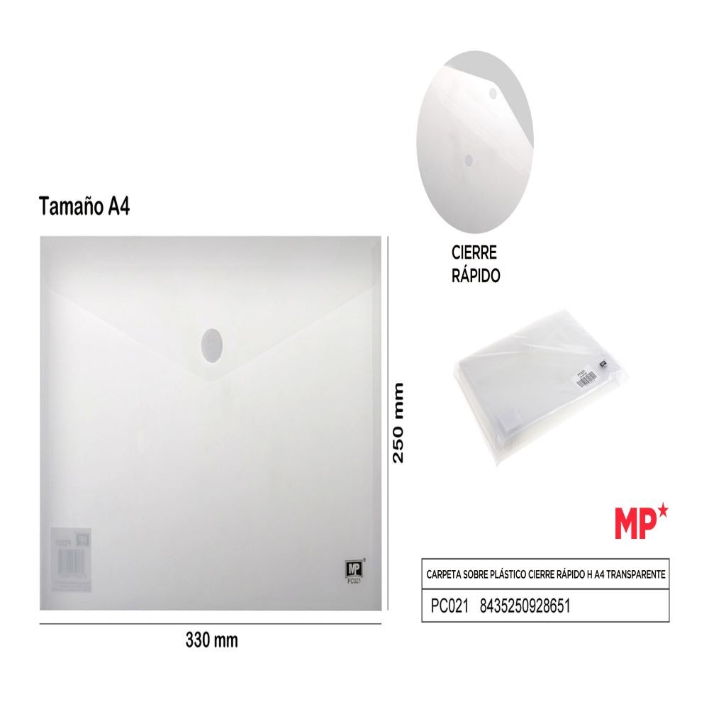 TRANSPARENT A4 ENVELOPE FOLDER