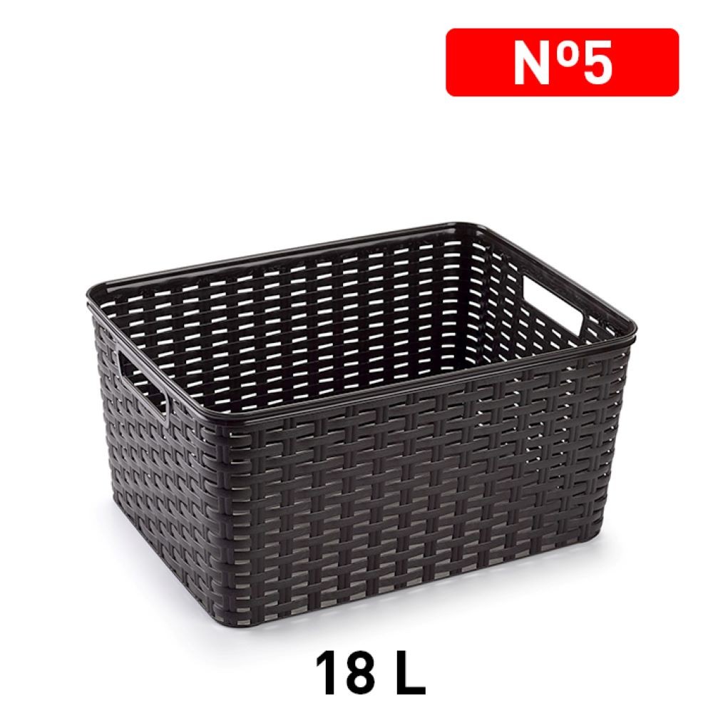 CESTA RATTAN N5 MARRÓN