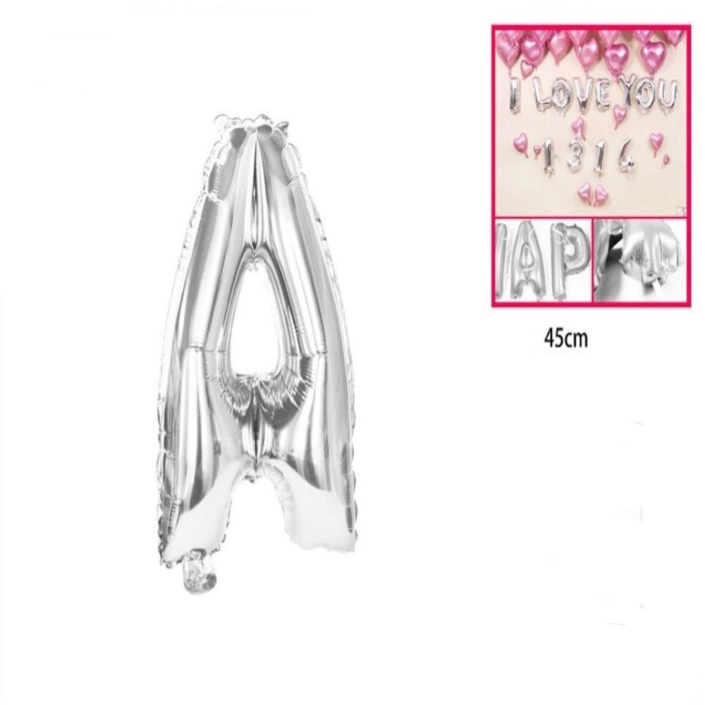 GLOBO FOIL "A" PLATA