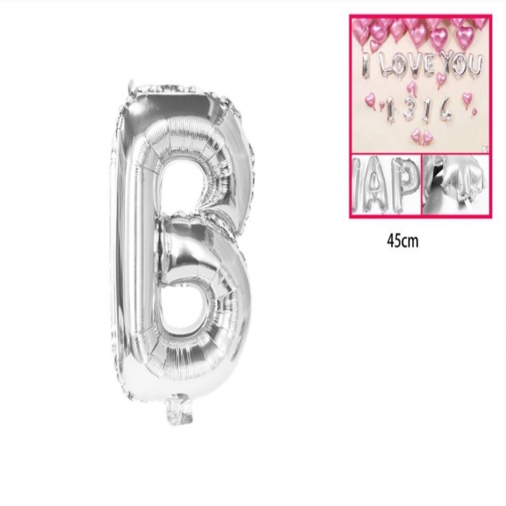 GLOBO FOIL "B" PLATA