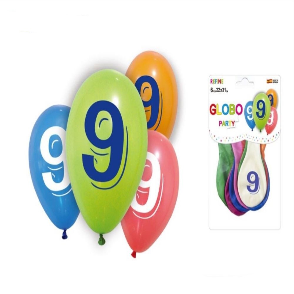 6 PRINTED BALLOONS PACK 9