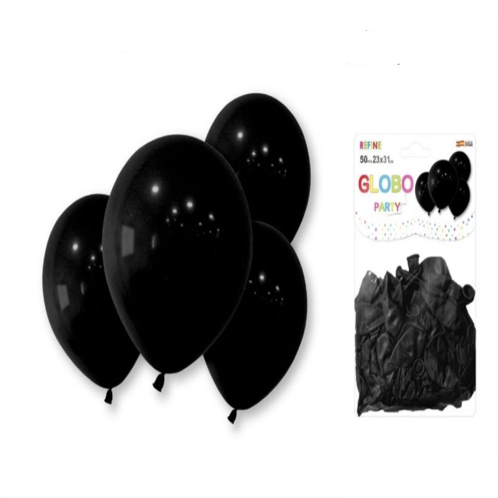 50 PCS GLOBOS NEGRO