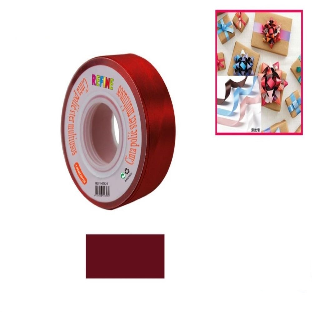 CINTA REGALO BURDEOS 2.5*25YDS