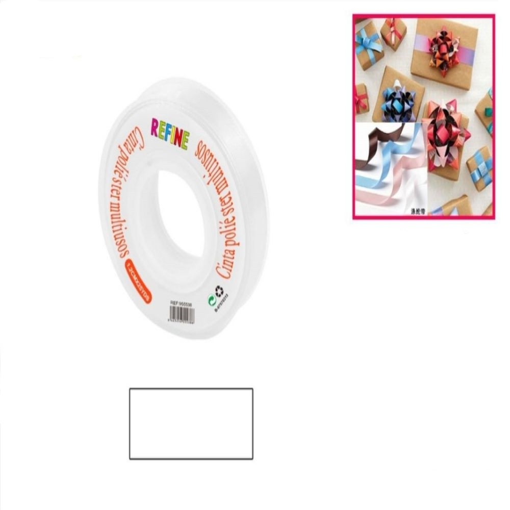 CINTA REGALO BLANCO 2.5*25YDS