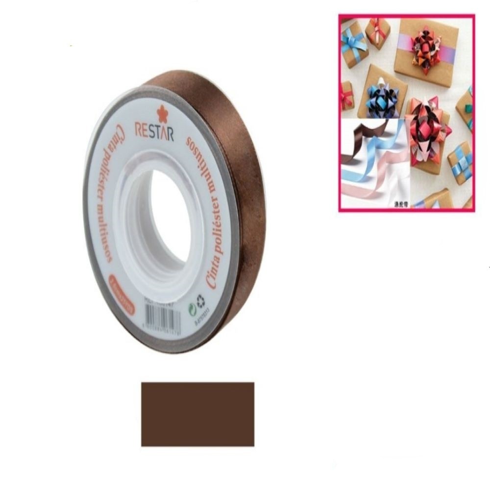 CINTA REGALO MARRÓN 2.0*25YDS