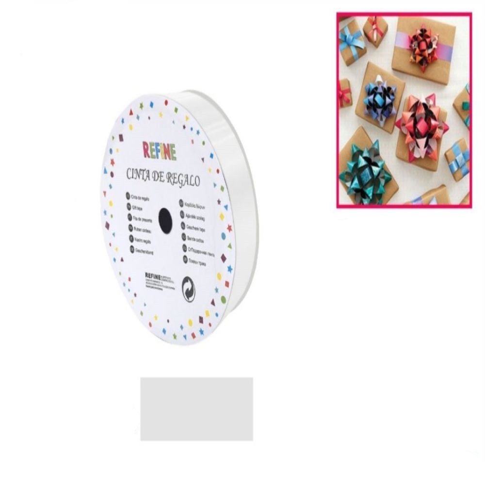 CINTA REGALO GRIS 1.8*25YDS