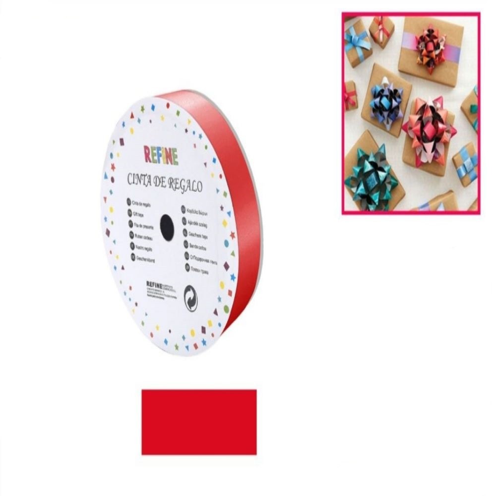 CINTA REGALO ROJO 1.8*25YDS