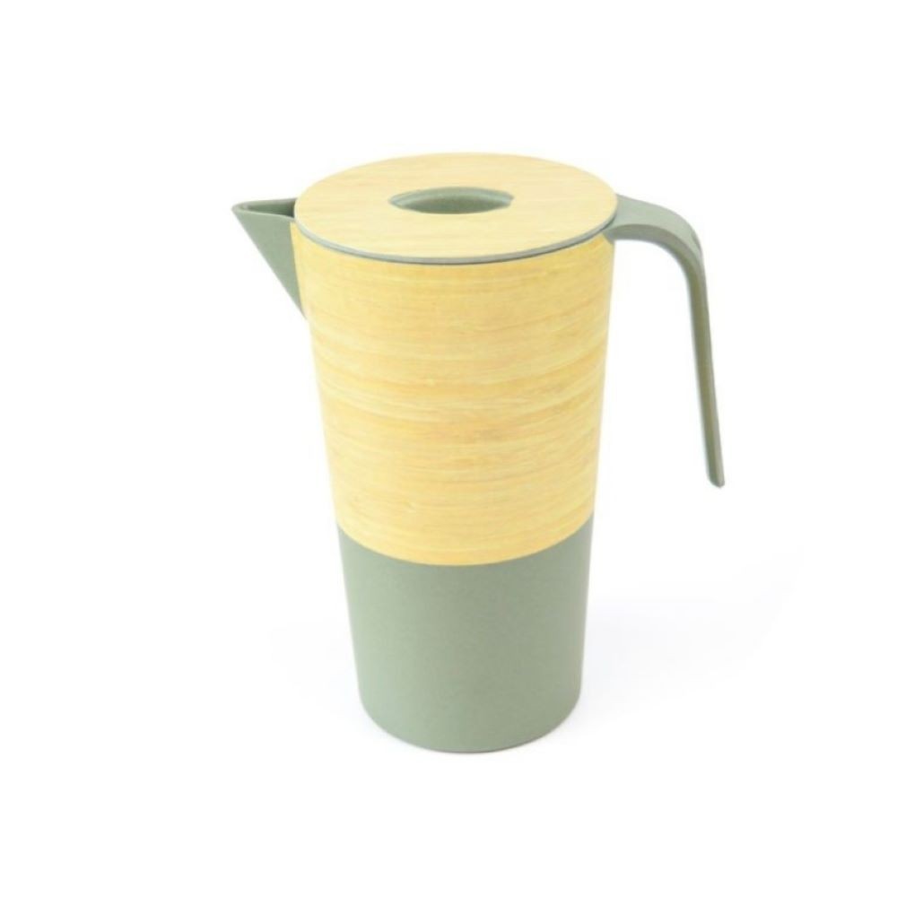 PITCHER-BAMBOO OLIVE GREEN