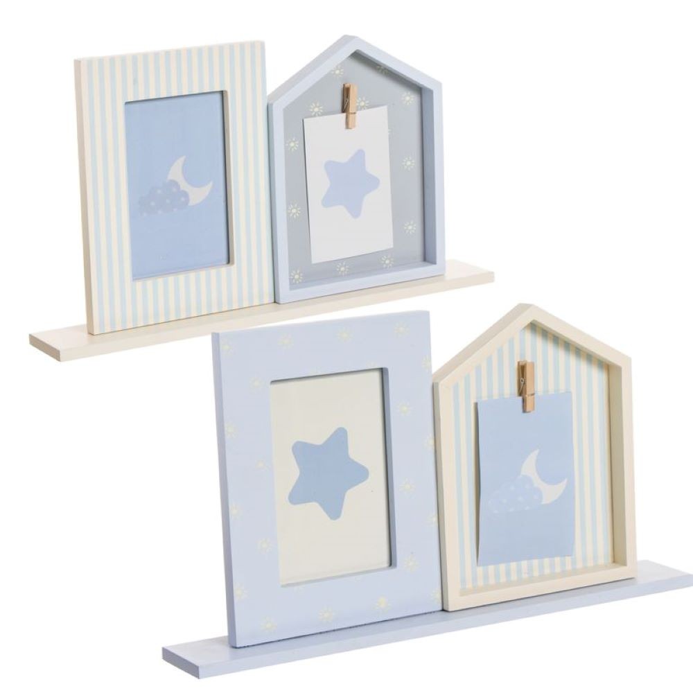 PORTAFOTOS MÚLTIPLE-AZUL