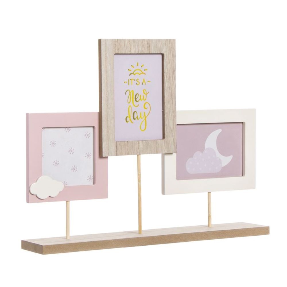 PORTAFOTOS (3)- ROSA/AMARILLO