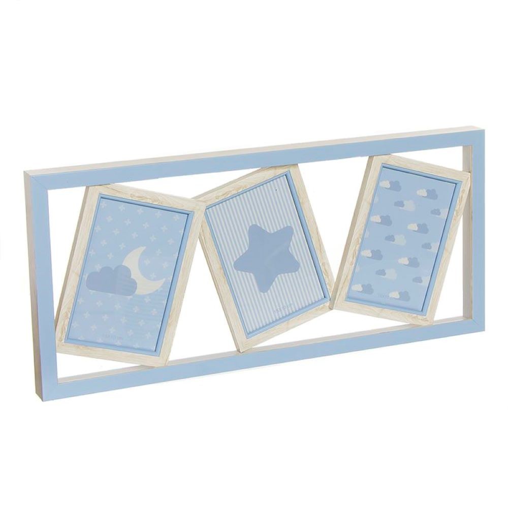 PORTAFOTOS MULTI. 3F AZUL