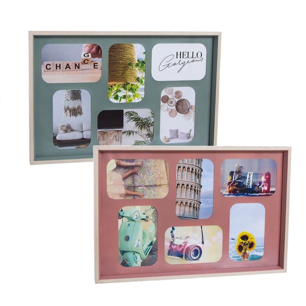 PHOTO HOLDER 6F. PINK-WOOD