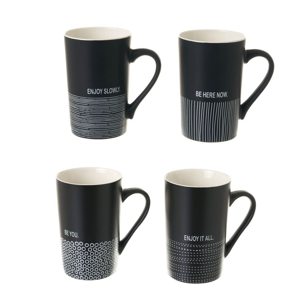 TAZA NEGRA-ENJOY SLOWLY.