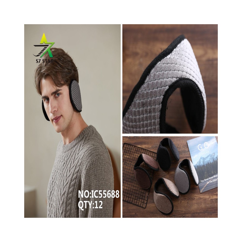 MEN'S CHECKED EARMUFFS