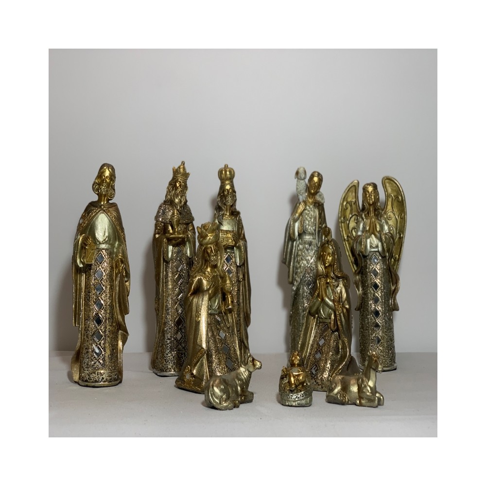Golden Nativity 10 pieces